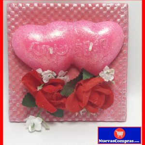 Vela Decorativa Doble Corazón en Base de Cerámica – Ideal para Regalos y Decoración del Hogar