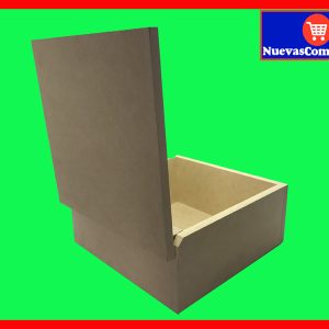 Joyero Cofre Caja en Madera MDF con Tapa 30x30x9 para Regalos y Decoración