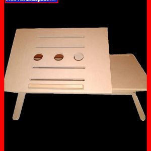 Mesa Plegable para Portátil en Cama de Madera MDF con Soporte, Bandeja Desayuno y Escritorio Multifuncional