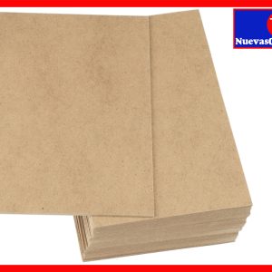 Tablero MDF A4 2.5 mm Set x12 Láminas de Madera para Manualidades y Corte Láser