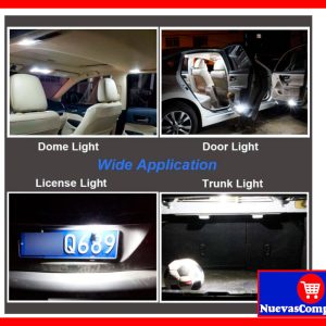 Luces LED T10 Blancas para Carro 5 Unidades Bombillas 5050 W5W 194 Interior Auto