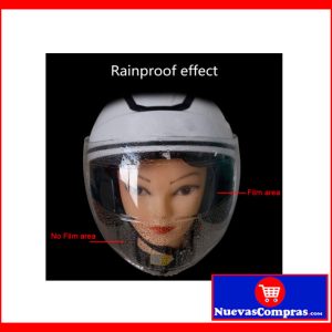 Película a prueba de lluvia protector contra la lluvia, adhesivo de lente duradero con revestimiento nano, accesorio para casco