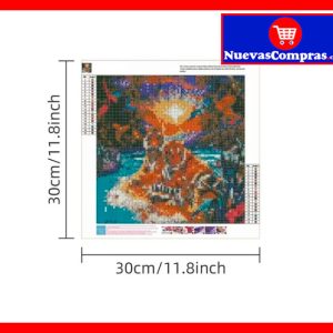 Kit de Pintura Diamante 5D 30×30 cm DIY Decoración Hogar Arte con Diamantes Sin Marco