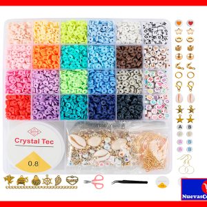 Kit de Fabricación de Pulseras DIY con Cuentas, Dijes y Cuerdas Elásticas – 5000 Piezas