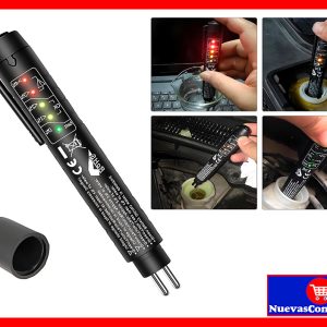 Probador de Líquido de Frenos con 5 Luces LED – Tester Automotriz DOT3 DOT4 DOT5.1