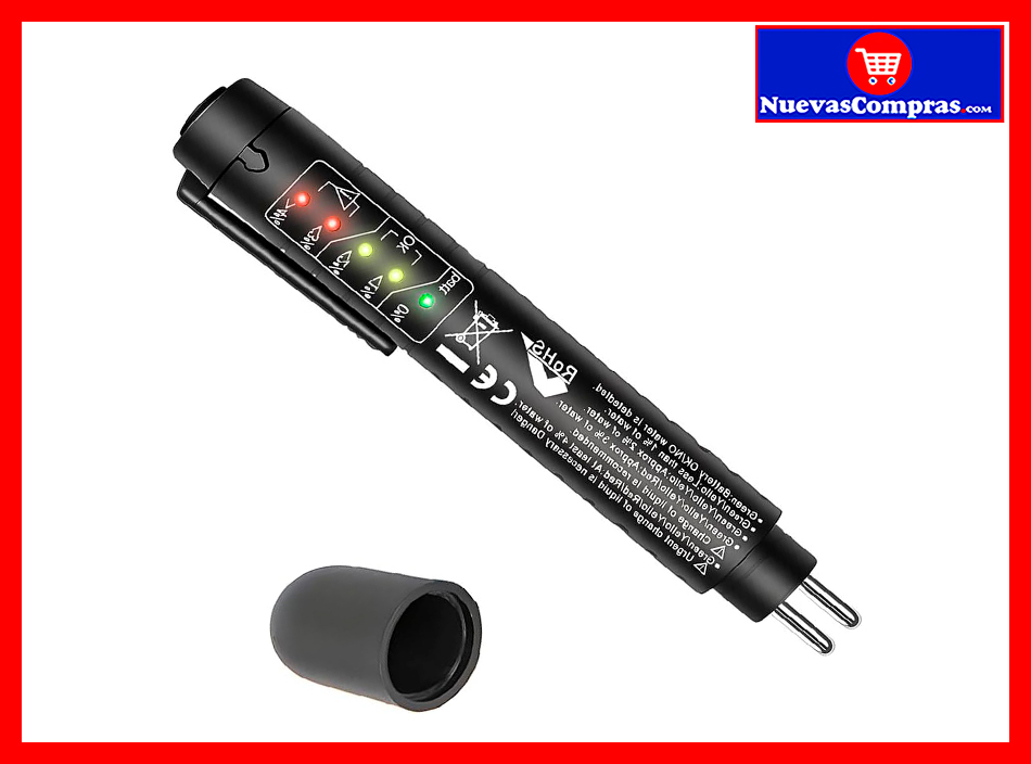 Probador de Líquido de Frenos con 5 Luces LED – Tester Automotriz DOT3 DOT4 DOT5.1 - Imagen 4