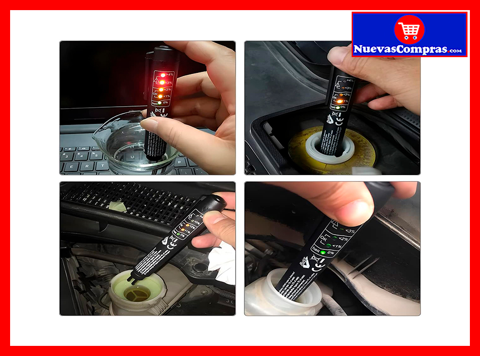 Probador de Líquido de Frenos con 5 Luces LED – Tester Automotriz DOT3 DOT4 DOT5.1 - Imagen 3