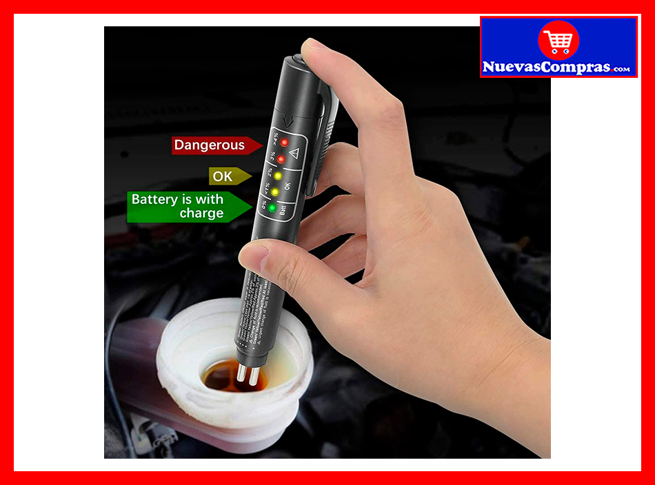 Probador de Líquido de Frenos con 5 Luces LED – Tester Automotriz DOT3 DOT4 DOT5.1 - Imagen 2