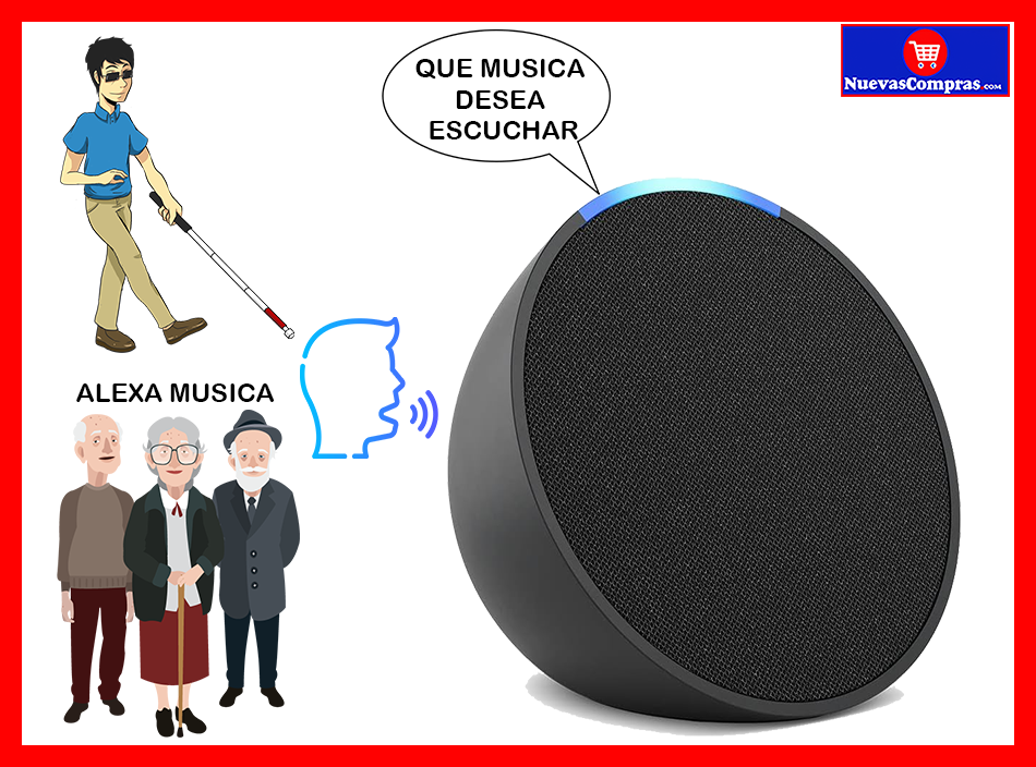 Parlante Inteligente con Asistente de Voz | Altavoz Inteligente Compatible con Alexa para Hogar