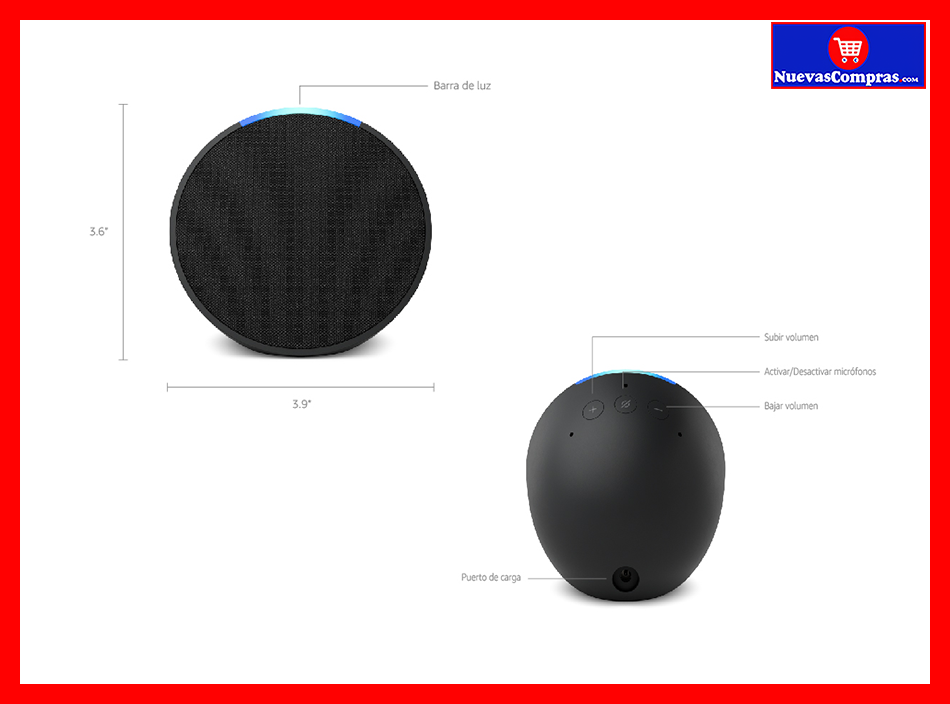 Parlante Inteligente con Asistente de Voz | Altavoz Inteligente Compatible con Alexa para Hogar - Imagen 4