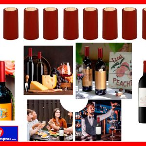 Cápsulas Termo Retráctiles PVC Color Vino Tinto para Botellas 100 Unidades Sellado Profesional