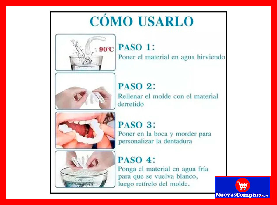 KIT DE DIENTES A PRESIÓN DE CHAPA – REEMPLAZO TEMPORAL DE BLANQUEAMIENTO DENTAL - Imagen 4