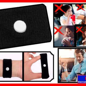 Pulsera Antimareo de Acupresión para Náuseas Viaje Auto Avión Barco Niños y Adultos
