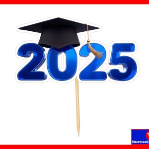Toppers para Cupcakes Graduación 2026 con Birrete – Set de 12 Decoraciones para Fiestas y Postres