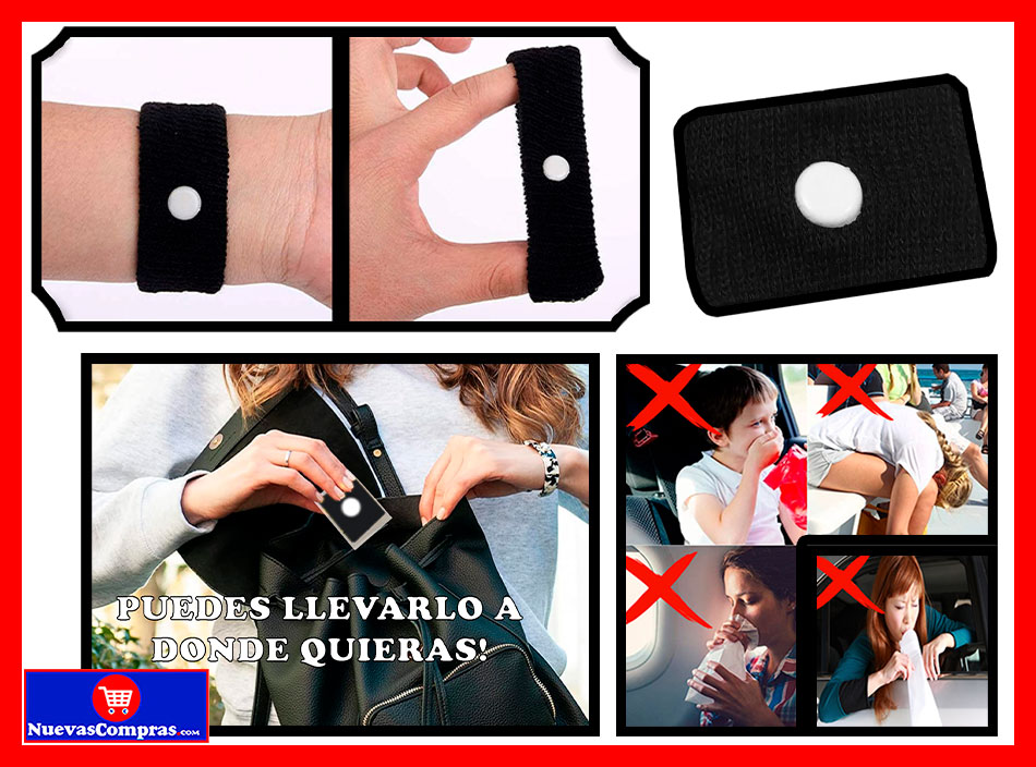 Pulsera Antimareo de Acupresión para Náuseas Viaje Auto Avión Barco Niños y Adultos - Imagen 4