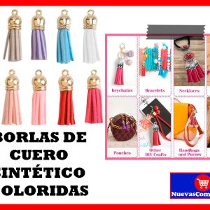 Borlas para Llavero y Joyería 10 Piezas Colgantes Decorativos DIY