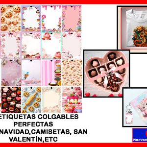 Etiquetas Colgantes Navideñas 25 Unidades para Regalos, Ropa y Bisutería